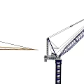 Industrial Tower Cranes Blue White Yellow Heavy Machinery For Construction Sites