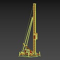 modern industrial machinery pile machine 3d model