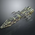 Futuristic Spacecraft Model For Cosmic Exploration With Intricate Design And Components