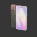 Latest Smartphones Front And Rear View With Bright Colorful Gradient Display And Rear Camera Module