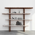 Bookshelf Bookshelf Ornaments Bookshelf Decorative Storage Rack Decorative Rack Bookshelf Storage Rack 3d model