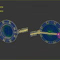 Blue Industrial Butterfly Valves With Flanged Ends And Manual Handles Construction Design