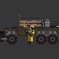 Detailed Military Vehicle Toy Model With LEGO Minifigure Holding Rifle