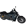 Dark Cruiser Motorcycle With Black Leather Seat Chrome Accents And Sleek Engine Design