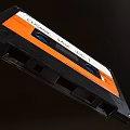 Classic Entertainment Electronics Cosmic Mix Vol 1 Cassette Tape In Orange And Black Design