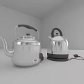 Modern Stainless Steel Kitchen Appliances With Electric Kettle And Rice Cooker