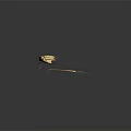 Golden Dark Winged Flying Model With Double Wings And Skeleton Structure 3d model