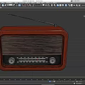 Red Retro Vintage Radio With Antenna Dial And Knobs For Daily Electrical Appliance Use