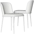 Modern Dining Chairs With Leather Upholstered Seats And Sleek Metal Legs