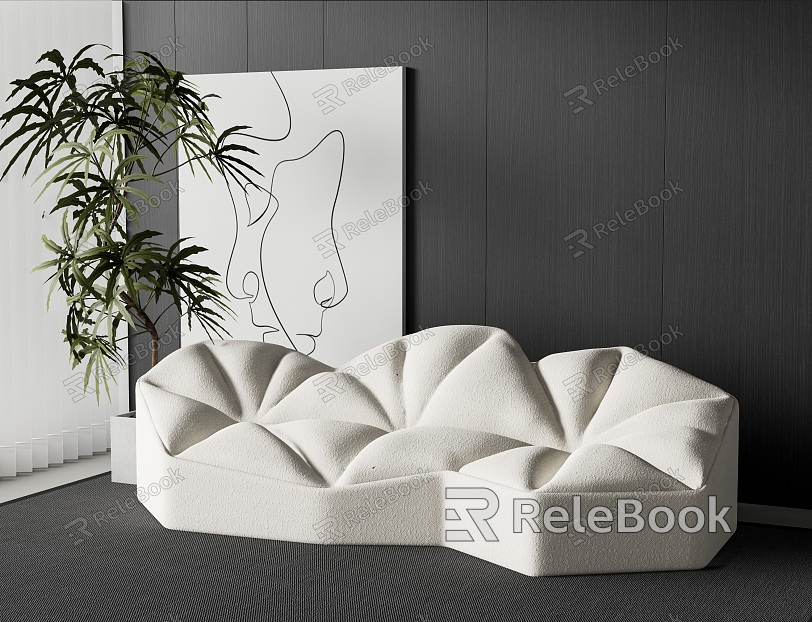 Modern Multi-Person Sofa Meng Also WHYGARDEN Alien Sofa Three-Person Sofa Casual Sofa model