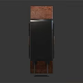 Oval Shaped Entryway Side Cabinets With Gray Yellow Panels Orange Accents Layered Design Drawer Stands