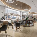 modern library 3d model