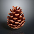 Red Brown Layered Pine Cone Shaped Dessert On Dark Background Surface