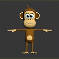 Monkey Cartoon Monkey Anime Monkey Stylized Monkey Fantasy Style Monkey Toy 3d model