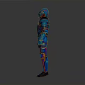 Colorful Fantasy Armor 3D Model With Vibrant Patterns And Detailed Design