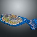 Geography, topography, mountain shape, ridge, ridge, valley, mountain range, canyon, geomorphology, mountain peak, mountain body 3d model