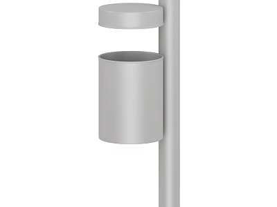 Modern Outdoor Light with Cylindrical Design and Metal Pole for Garden Use 3d model
