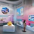 Urban Model City Exhibition Featuring White Architectural Buildings And