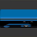 Blue Electronic Device Featuring Screen Control Buttons And Speaker Design