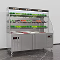 Commercial Stainless Steel Refrigerator Freezer With Glass Door And Multi Layer Shelves