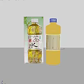 Two Transparent Tea Drink Bottles Featuring Yellow Liquid and Text Labels