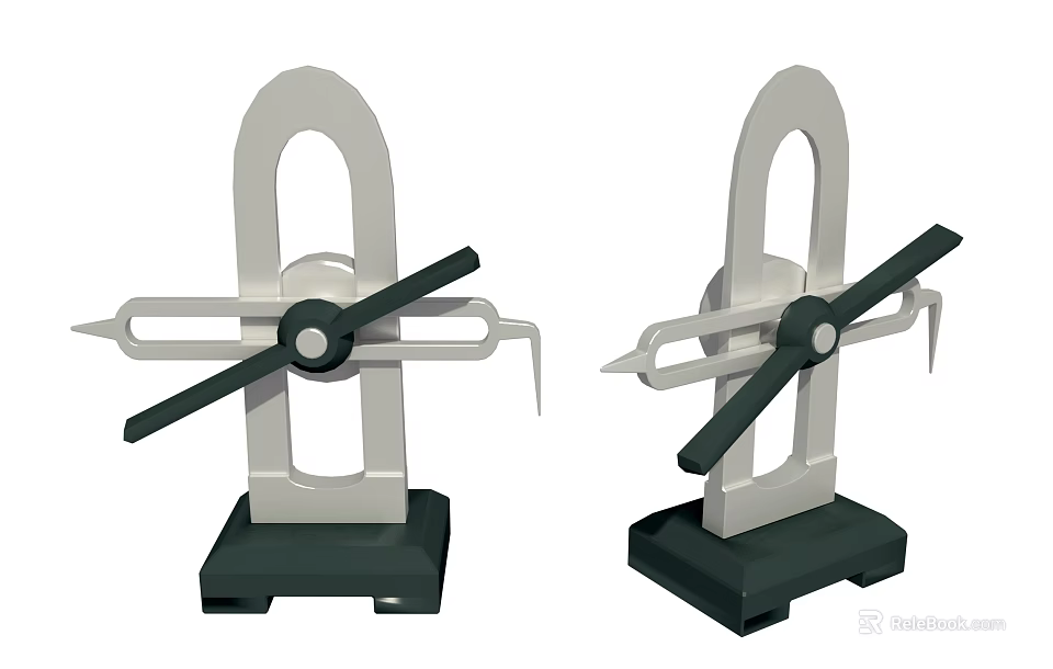 Two Heavy Duty Hardware Tools With Metal Frame Black Base And Rotating Parts 3d model 