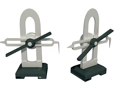 Two Heavy Duty Hardware Tools With Metal Frame Black Base And Rotating Parts 3d model