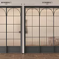 Modern Glass Sliding Doors with New Type and Ribbed Glass Design for Interior Spaces