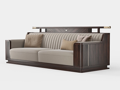 Chinese-style four-person sofa 3d model