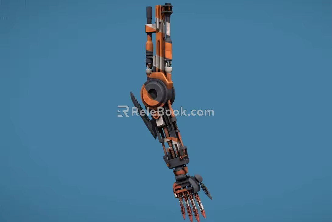 Robot arm robot steampunk arm sci-fi mecha 3d model