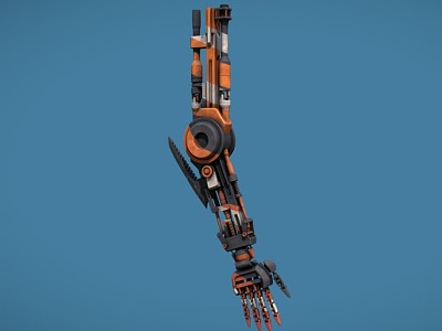 Robot arm robot steampunk arm sci-fi mecha 3d model