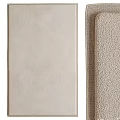 Beige Square Rug With Soft Textured Surface For Indoor Living Room Decoration