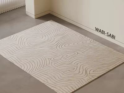 Modern Cream Wind Carpet Square Carpet 3d model