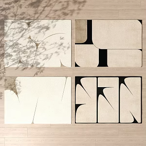 Cream wind carpet 3d model