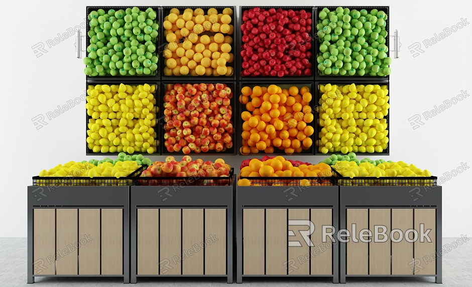 Modern Container Fruit Supermarket Container model