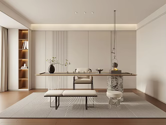 New Chinese Zen Tea Room Tea Table Meeting Room 3d model