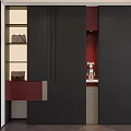 Modern Luxury Style Entrance Shoe Cabinet With Open Display Areas And Sufficient Storage Space