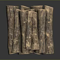 Natural Stacked Wooden Logs With Rich Texture And Solid Material For Decorative Projects