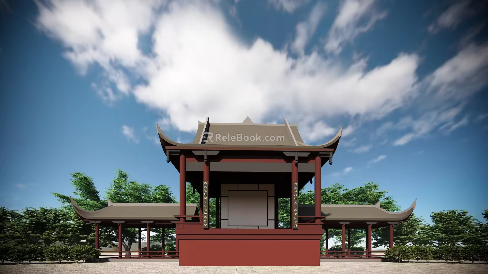 Chinese Style Pavilion Ancient Architecture 3d model