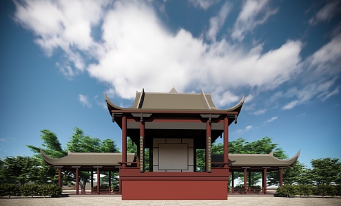 Chinese Style Pavilion Ancient Architecture 3d model