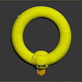 Yellow Duck Shaped Swim Ring as Fun Sports Equipment for Kids