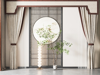 New Chinese Curtain 3d model