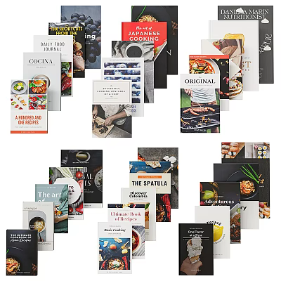 Culinary Cookbooks And Magazines With Colorful Covers And Diverse Food Recipes 3d model