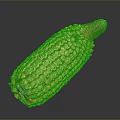 Fresh Yellow Corn Cob With Juicy Kernels And Silk On Gray Reflective Background