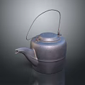 Stylish Metal Kettle With Handle And Spout For Daily Household Kitchen Use