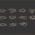 Scattered Metal Paper Clips In Various Shapes On Dark Background Surface