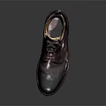 Burgundy Leather Brogue Boots With Laces Classic Design And Leather Sole