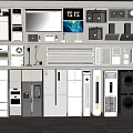 Modern Home Appliances Collection Featuring Refrigerators Washing Machines TVs And Air Conditioners