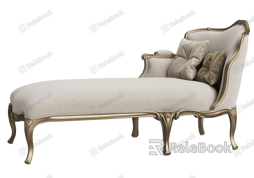 European-style chaise longue sofa chair model