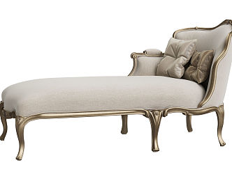 European-style chaise longue sofa chair 3d model